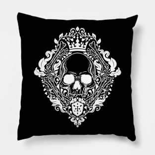 Skull Damask Royal Pillow