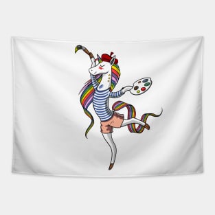 Unicorn Painting Artist Tapestry