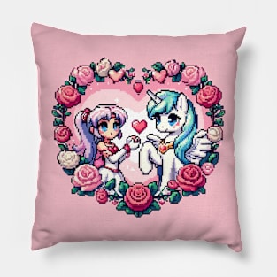 Unicorn Valentine Days Pillow