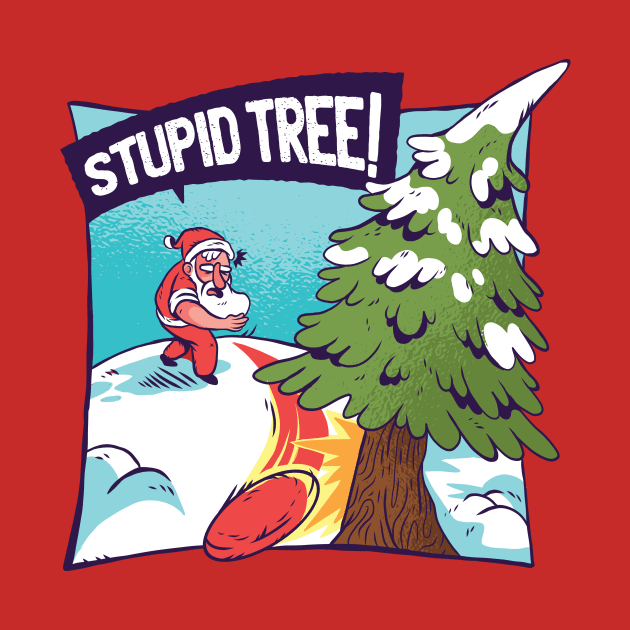 STUPID TREE! - Frisbee Golf Santa by rjzinger