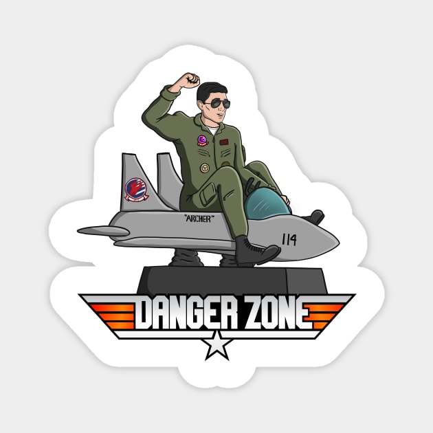 Danger Zone Magnet by kickpunch