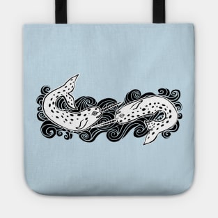 Narwhal wave Tote