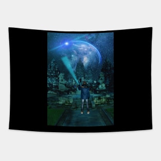 Temple Space Outer Galaxy Tapestry