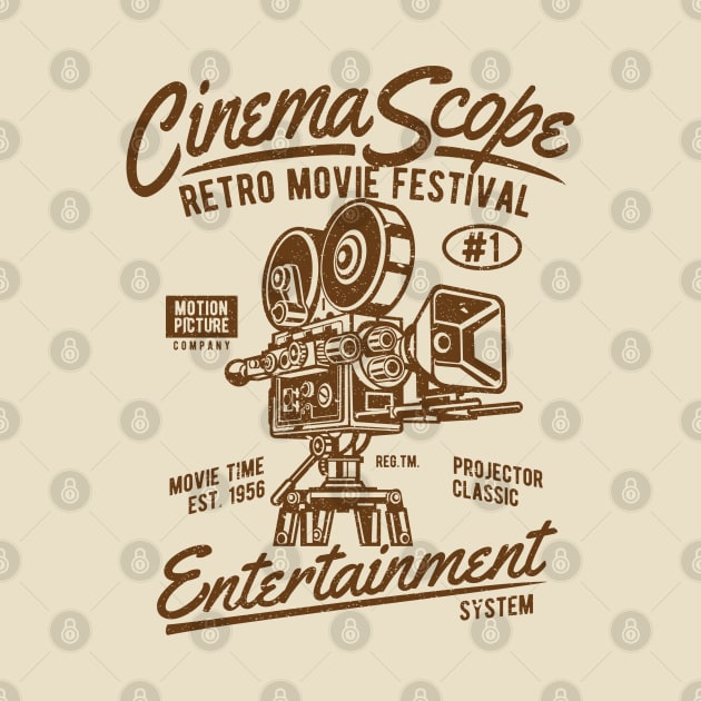 Cinema Scope Retro Movie Festival Entertainment System Motion Picture by JakeRhodes