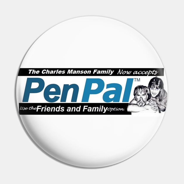 Charles Manson the Pen Pal Pin by Backporch Entertainment