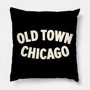 Chicago Old Town Vintage Design - Explore the Windy City's Historic Charm Pillow