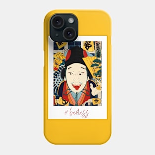 Funny samurai selfie polaroid Phone Case