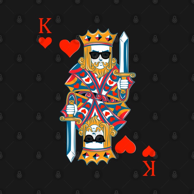 King of Hearts Poker Card by Happy Art Designs