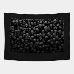 Blackened Skulls Tapestry
