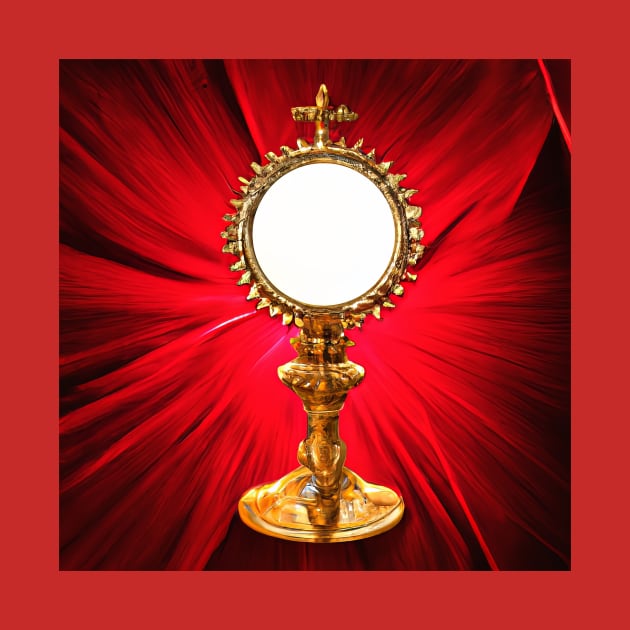 3D Look Artificial Intelligence Art of The Blessed Sacrament in a Monstrance by Artist4God