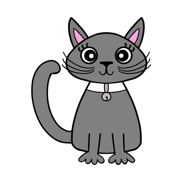 CUTE Gray Cat by SartorisArt1