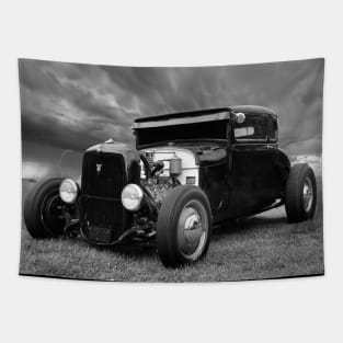 1929 - Ford Model A - Hot Rod - black white Tapestry