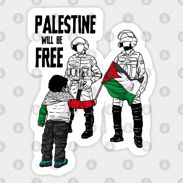 free palestine, the strongest kids ever - Free Palestine - Sticker