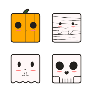 Cute Halloween Square Pack T-Shirt