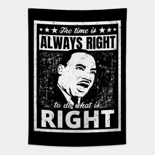 Powerful Martin Luther King Jr. Quote Distressed Black & White Retro Design Tapestry