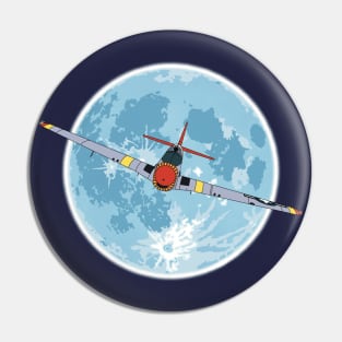 P-51 Mustang Moon Pin