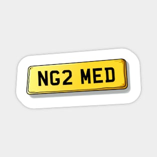 NG2 MED Meadows Number Plate Magnet