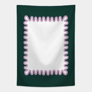 Wavy Lines - Green White Tapestry