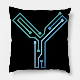 Alphabet Y Circuit Typography Design Pillow