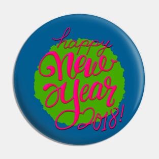 Happy New Year 2018 Pin