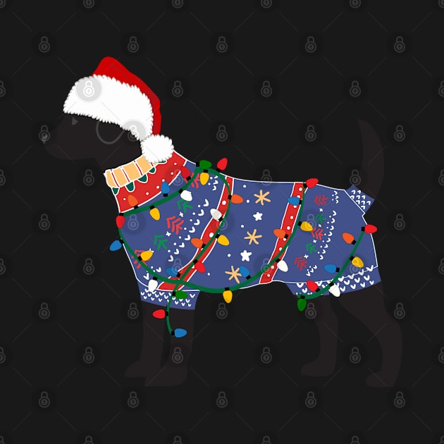 Black Lab Ugly Christmas Sweater by emrdesigns