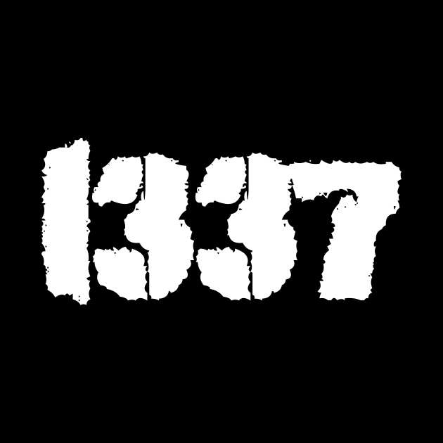 1337, white text by Stupid Coffee Designs