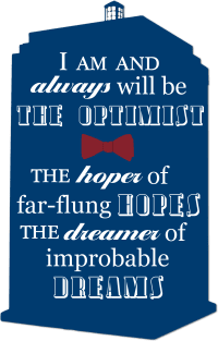 11th Doctor Optimist Quote Magnet