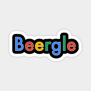 Beer Search Engine (White Outline) Magnet