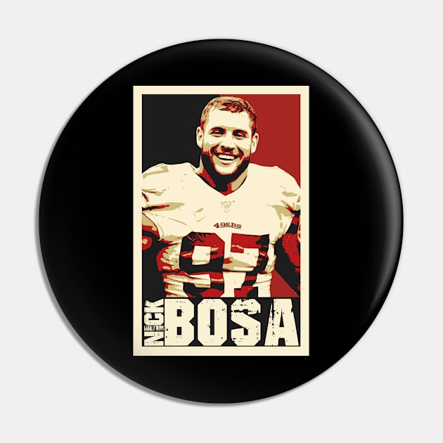 Nick Bosa Pop Art Style Pin by mia_me