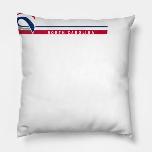 Ocean Isle Beach, NC Summertime Vacationing State Flag Colors Pillow