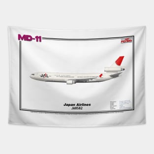 McDonnell Douglas MD-11 - Japan Airlines (Art Print) Tapestry