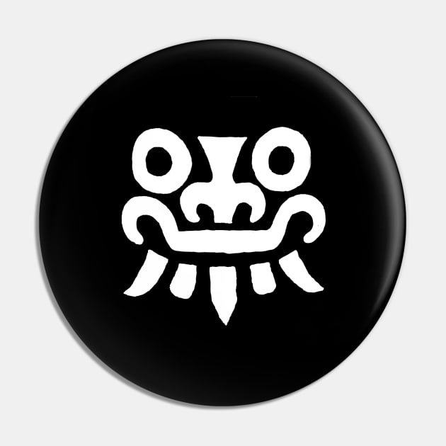 A spooky Inca mask Pin by stevepaint