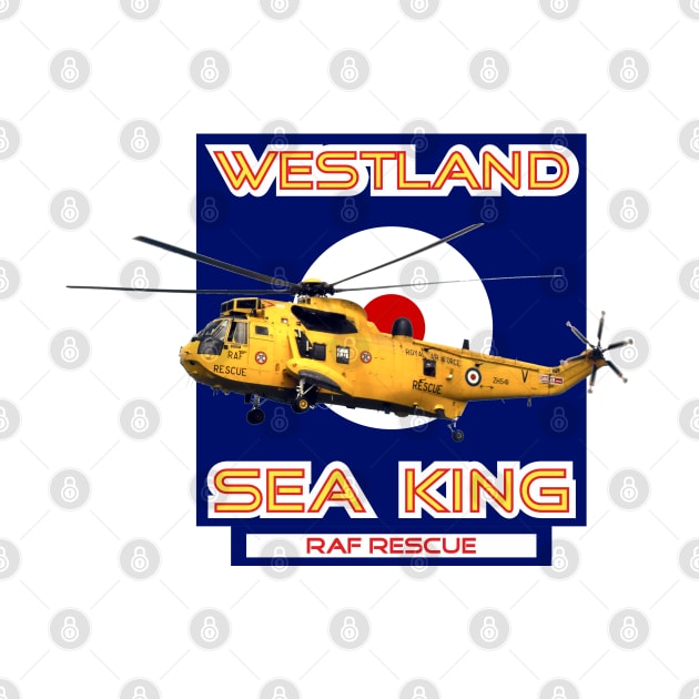 Westland Sea King Search and rescue helicopter in RAF roundel, by AJ techDesigns