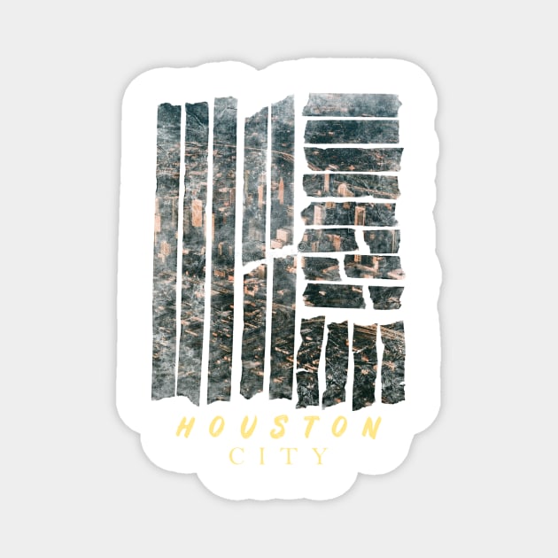 Houston HomeCity Magnet by DoyDrCreative