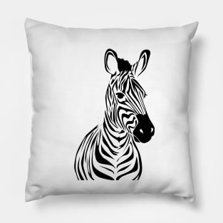 Zebra on Magenta Pillow