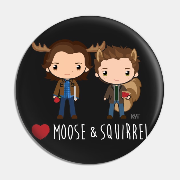 Love Moose & Squirrel - Supernatural Pin by KYi