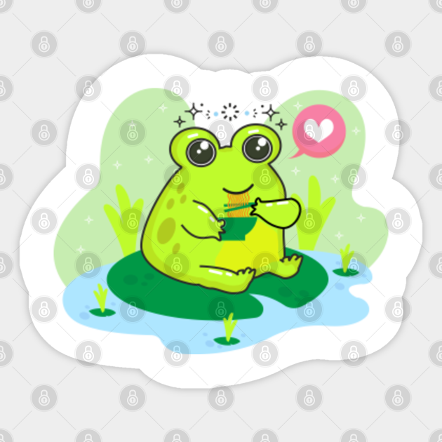 kawaii frog - Animals - Sticker | TeePublic