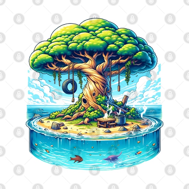 Tree of Knowledge: Ohara's Oasis in One Piece by Doming_Designs