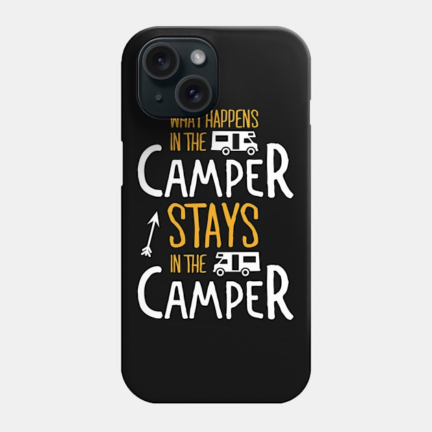 WHAT HAPPENS IN THE CAMPER Phone Case by nektarinchen