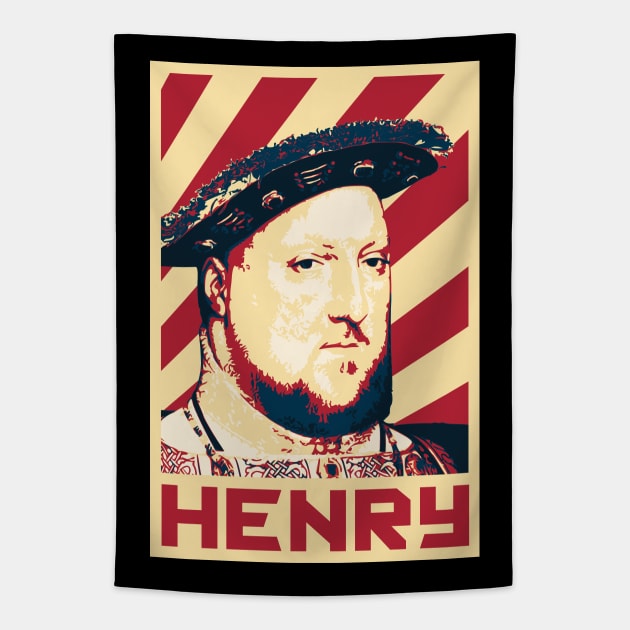 King Henry VIII Of England Retro Propaganda Tapestry by Nerd_art