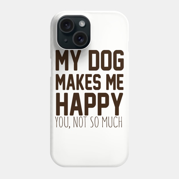 My Dog Makes Me Happy. You, Not So Much. Phone Case by VintageArtwork