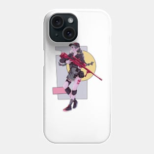 Girl with a gun Phone Case