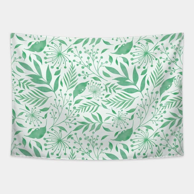 Green foliage Tapestry by Vallar