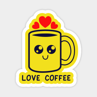 Love coffee doodle Magnet