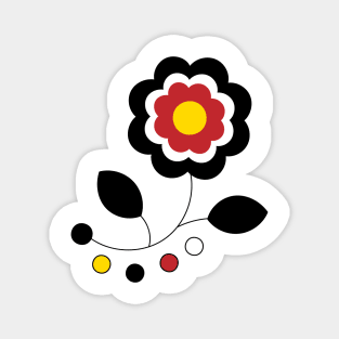 Ojibwe Four Directions Flower Beadwork Indigenous WAWEZHI CANADA Magnet