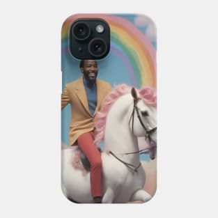 MARVIN GAYE riding a rainbow unicorn Phone Case