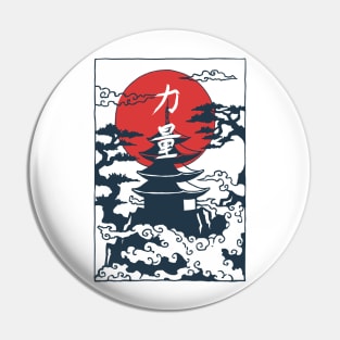 Kyoto Japanese Old Capital Temple Tshirt Pin