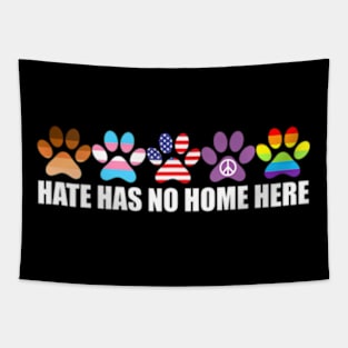 Has No Home Here LGBT-Q Trans Gay Pride US Flag Dog Tapestry