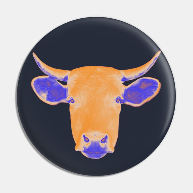 Cow's head Pin by tashashimaa