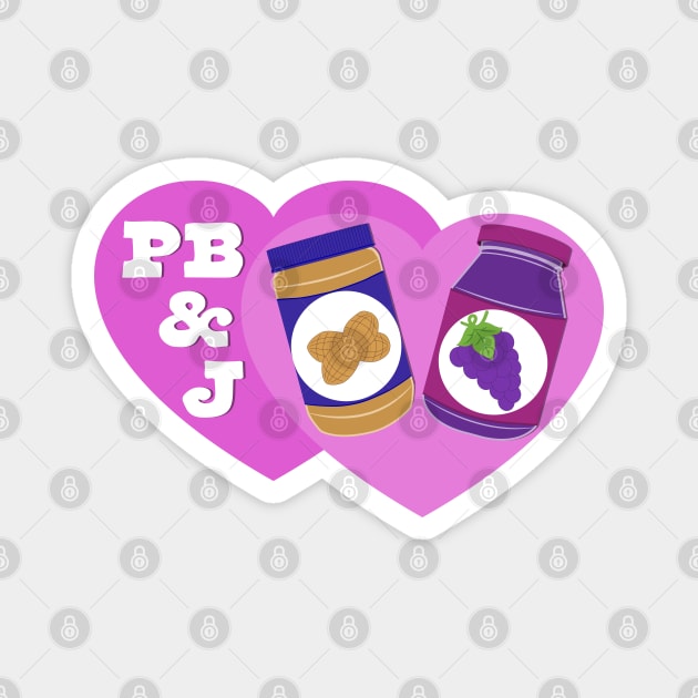 Peanut Butter and Jelly Day - PB & J Love Magnet by skauff